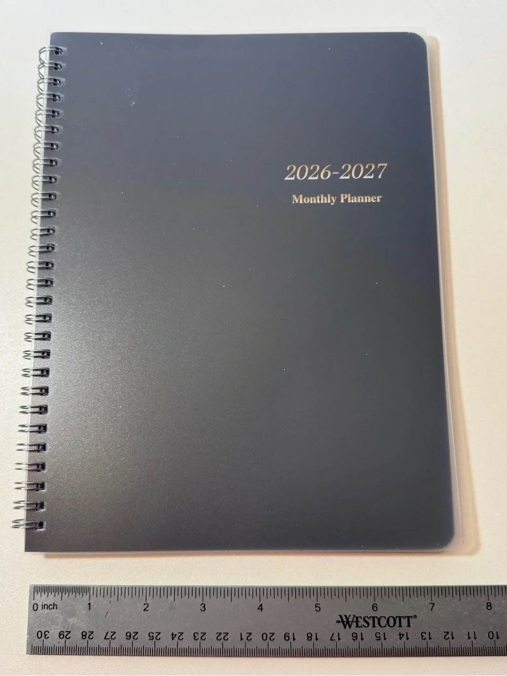 2026w-2027 Monthly Planner - Black Spiral Notebook